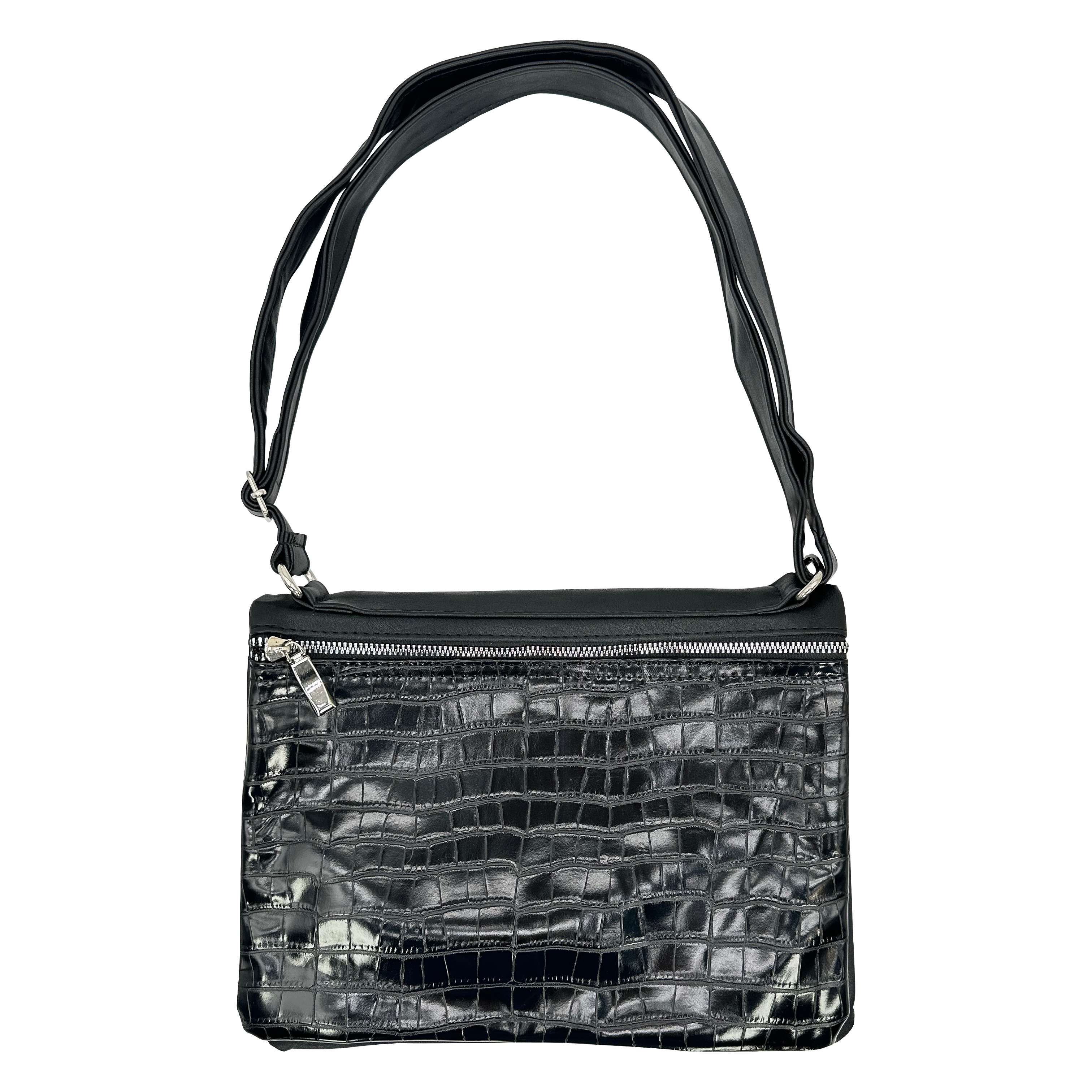 Black Gator Crossbody Purse